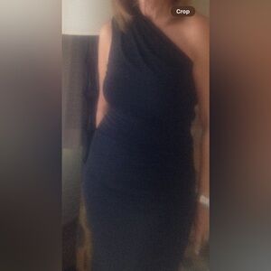 Michael Kors One Shoulder Black Dress- Size 6